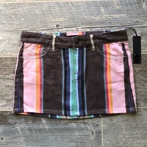 NWT Joe’s Jeans Multi Stripe Mini Skirt Size 26